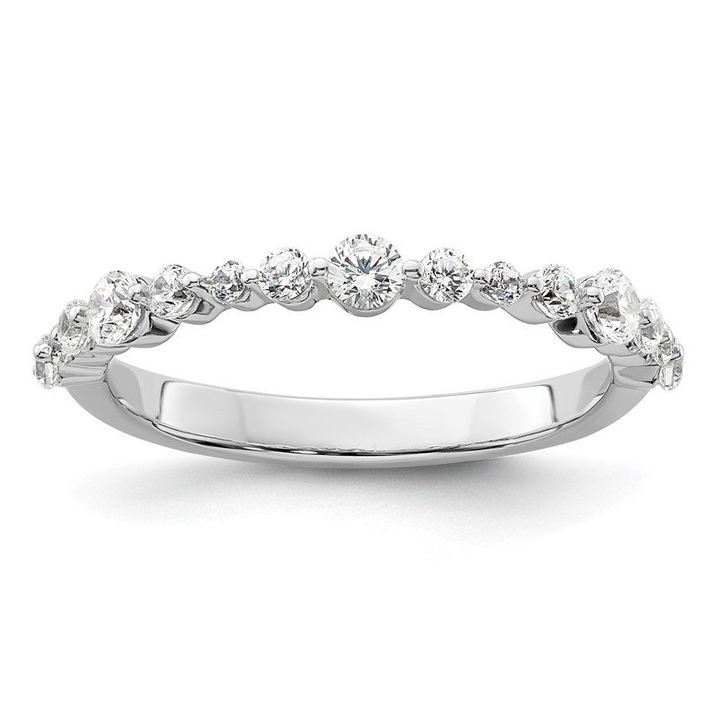 14k White Gold 1/2 carat Lab Grown Diamond VS/SI+ G+ Complete Fashion Band