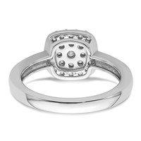 14K White Gold 0.38 Carat Lab Grown Diamond VS SI+ G+ Complete Square Halo Ring view 5