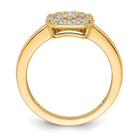 Gold Lab Grown Diamond Cluster Ring