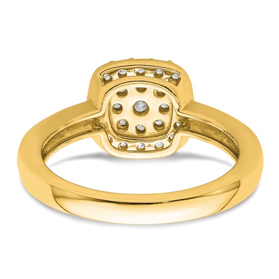 Gold Lab Grown Diamond Cluster Ring