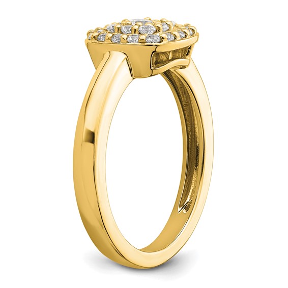 Gold Lab Grown Diamond Cluster Ring