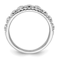 14K White Gold 0.75 Carat Lab Grown Diamond VS SI+ G+ Complete Fashion Ring view 2