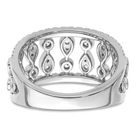 14K White Gold 0.75 Carat Lab Grown Diamond VS SI+ G+ Complete Fashion Ring view 5