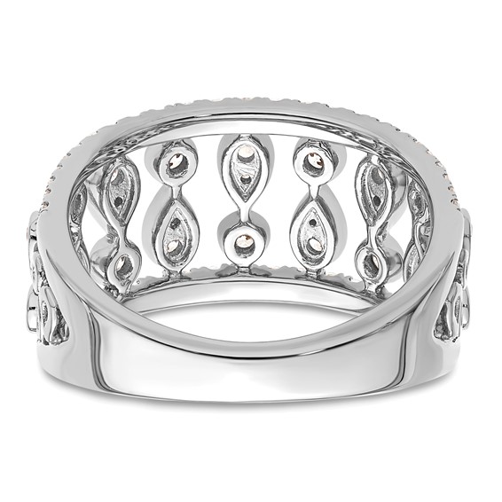 14k White Gold 3/4 carat Lab Grown Diamond VS/SI+ G+ Complete Fashion Ring