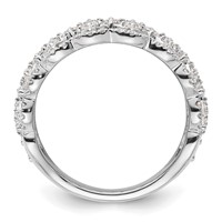 14K White Gold 1 Carat Lab Grown Diamond VS SI+ G+ Complete Fashion Ring view 2
