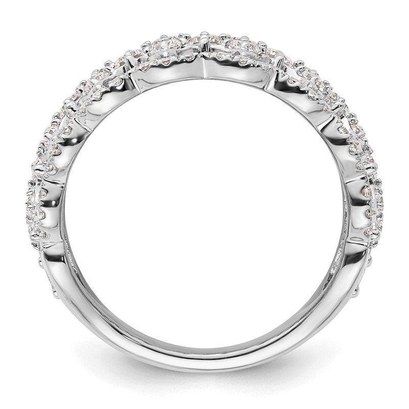 14k White Gold 1 carat Lab Grown Diamond VS/SI+ G+ Complete Fashion Ring