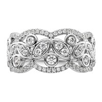 14K White Gold 0.88 Carat Lab Grown Diamond VS SI+ G+ Complete Fashion Ring view 4