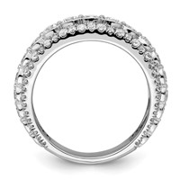 14K White Gold 2 Carat Lab Grown Diamond VS SI+ G+ Complete Fashion Ring view 2