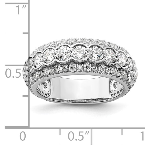 14k White Gold 2 carat Lab Grown Diamond VS/SI+ G+ Complete Fashion Ring