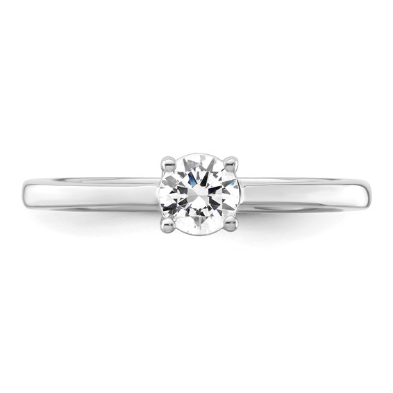 10k White Gold 1 carat Lab Grown Diamond VS/SI+ G+ Complete Engagement Ring