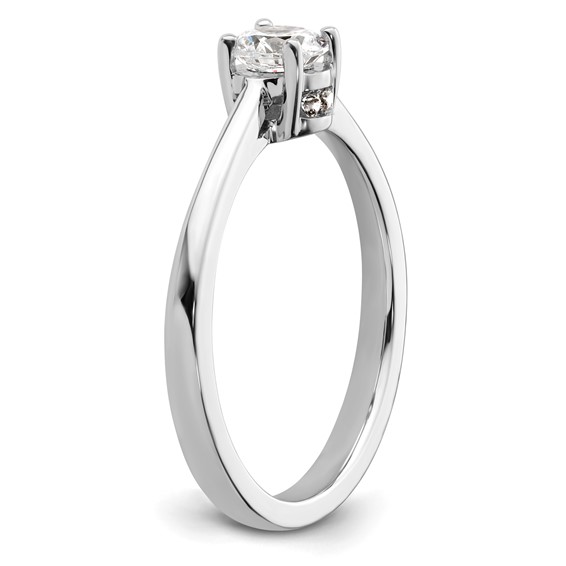 10k White Gold 1 carat Lab Grown Diamond VS/SI+ G+ Complete Engagement Ring