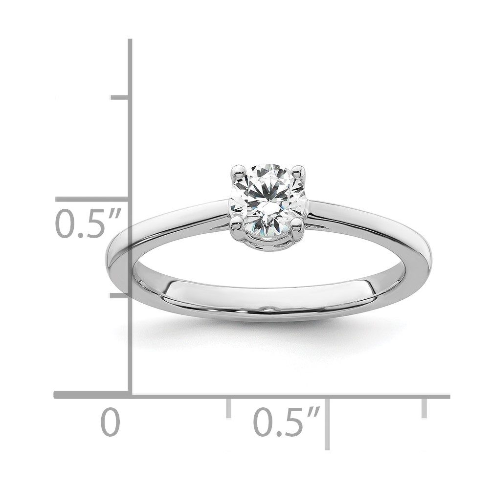 14k White Gold 1 carat Lab Grown Diamond VS/SI+ G+ Complete Engagement Ring (RM9202-044-WLGC)