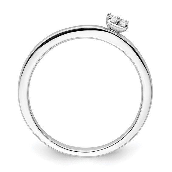 Two Promises 14k White Gold 1/20 carat Lab Grown Diamond VS/SI+ G+ Complete Promise Band