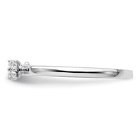 Two Promises 14K White Gold 0.05 Carat Lab Grown Diamond VS SI+ G+ Complete Promise Band view 4