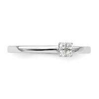 Two Promises 14K White Gold 0.05 Carat Lab Grown Diamond VS SI+ G+ Complete Promise Band view 5
