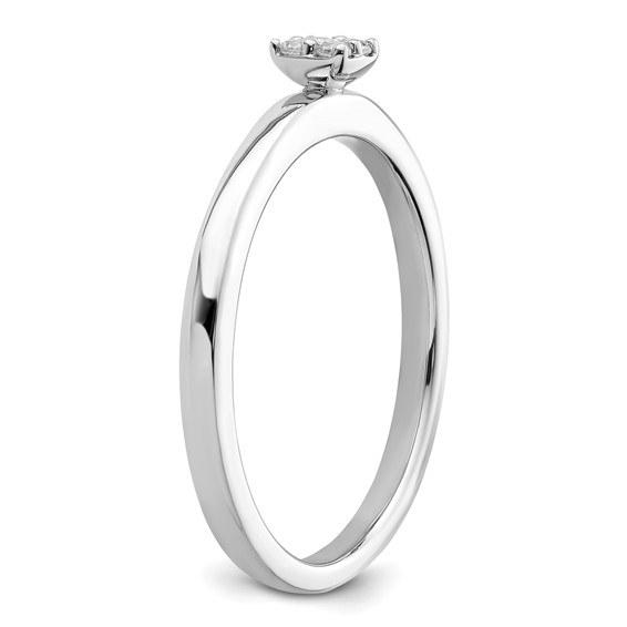 Two Promises 14k White Gold 1/20 carat Lab Grown Diamond VS/SI+ G+ Complete Promise Band