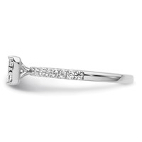 Two Promises 14K White Gold 0.50 Carat Lab Grown Diamond VS SI+ G+ Complete Cluster Engagement Ring view 4