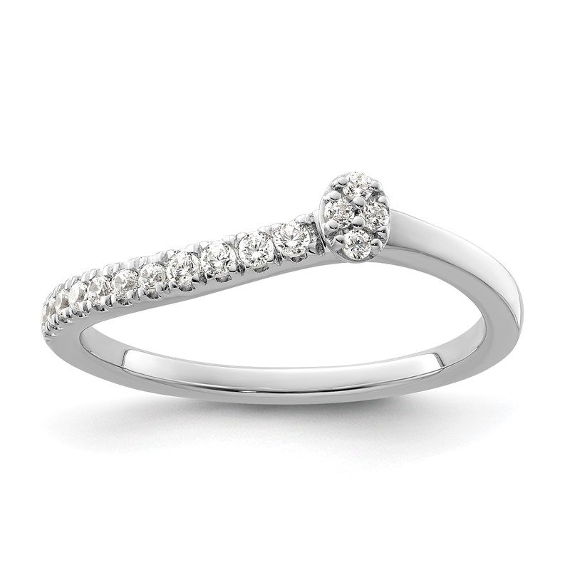 14K White Gold Lab Grown VS/SI+ G+ Dia Two Promises Comp Promise/Band Ring