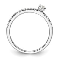 Two Promises 14K White Gold 0.25 Carat Lab Grown Diamond VS SI+ G+ Complete Promise Band view 3