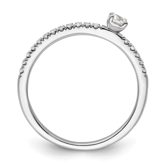 Two Promises 14k White Gold 1/4 carat Lab Grown Diamond VS/SI+ G+ Complete Promise Band