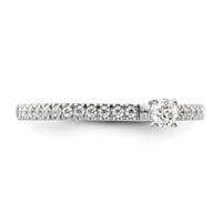 Two Promises 14K White Gold 0.25 Carat Lab Grown Diamond VS SI+ G+ Complete Promise Band view 5