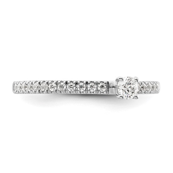Two Promises 14k White Gold 1/4 carat Lab Grown Diamond VS/SI+ G+ Complete Promise Band