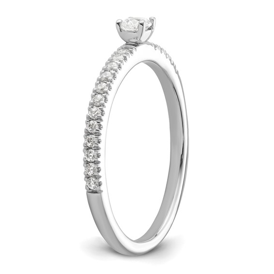 Two Promises 14k White Gold 1/4 carat Lab Grown Diamond VS/SI+ G+ Complete Promise Band