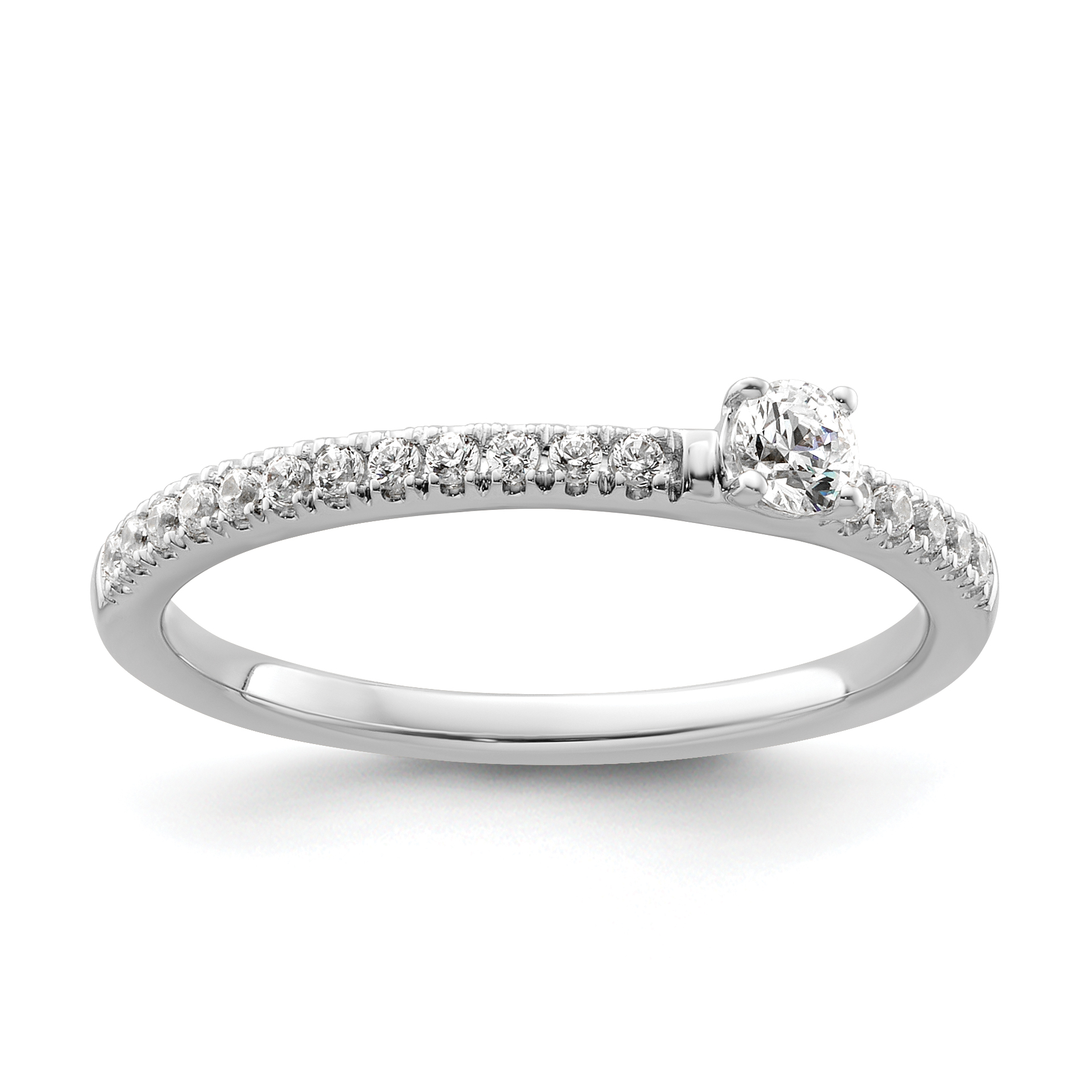 Two Promises 14k White Gold 1/4 carat Lab Grown Diamond VS/SI+ G+ Complete Promise Band (RM9208B-026-WLG)