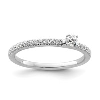 Two Promises 14K White Gold 0.25 Carat Lab Grown Diamond VS SI+ G+ Complete Promise Band view 1