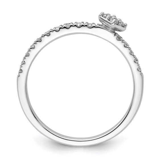 Two Promises 14k White Gold 1/4 carat Lab Grown Diamond VS/SI+ G+ Complete Promise Band