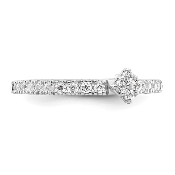 Two Promises 14k White Gold 1/4 carat Lab Grown Diamond VS/SI+ G+ Complete Promise Band