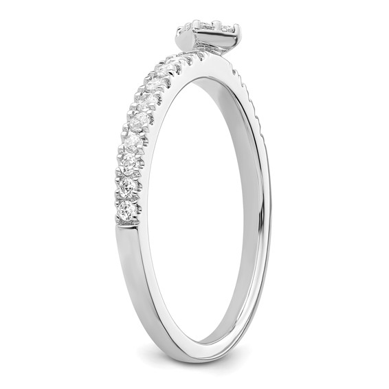 Two Promises 14k White Gold 1/4 carat Lab Grown Diamond VS/SI+ G+ Complete Promise Band