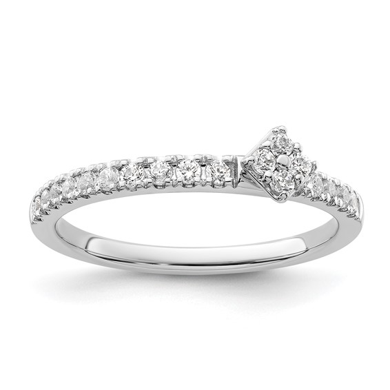 Two Promises 14k White Gold 1/4 carat Lab Grown Diamond VS/SI+ G+ Complete Promise Band