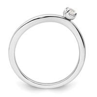 Two Promises 14K White Gold 0.10 Carat Lab Grown Diamond VS SI+ G+ Complete Promise Band view 3