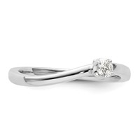 Two Promises 14K White Gold 0.10 Carat Lab Grown Diamond VS SI+ G+ Complete Promise Band view 5