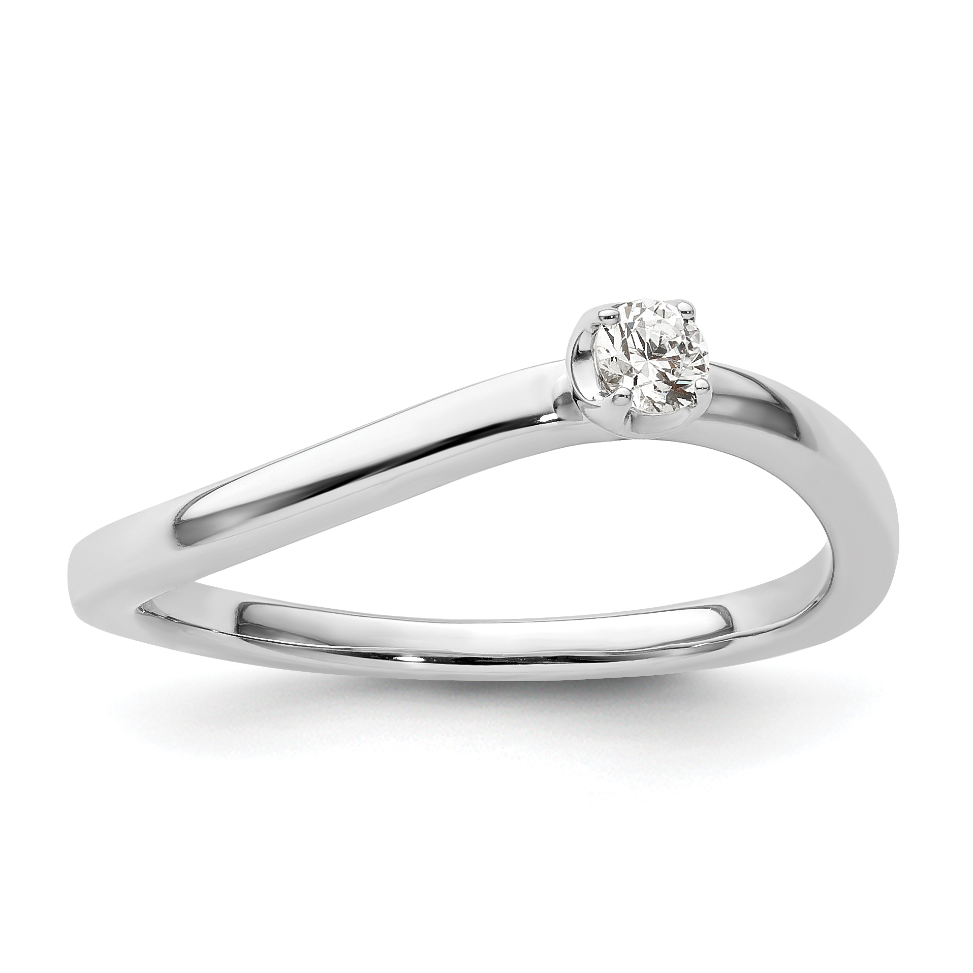 Two Promises 14k White Gold 1/10 carat Lab Grown Diamond VS/SI+ G+ Complete Promise Band (RM9211B-010-WLG)