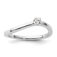 Two Promises 14K White Gold 0.10 Carat Lab Grown Diamond VS SI+ G+ Complete Promise Band view 1