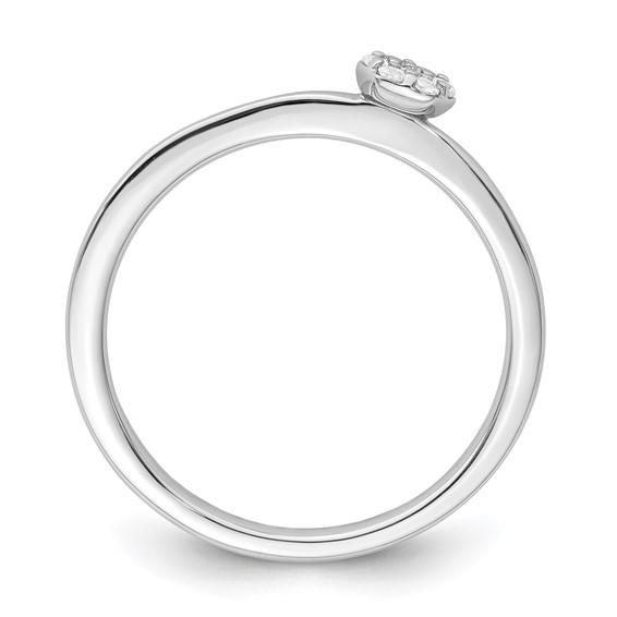 Two Promises 14k White Gold 1/15 carat Lab Grown Diamond VS/SI+ G+ Complete Promise Band