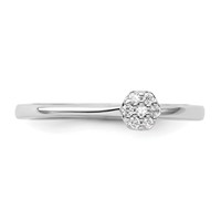Two Promises 14K White Gold 0.07 Carat Lab Grown Diamond VS SI+ G+ Complete Promise Band view 5