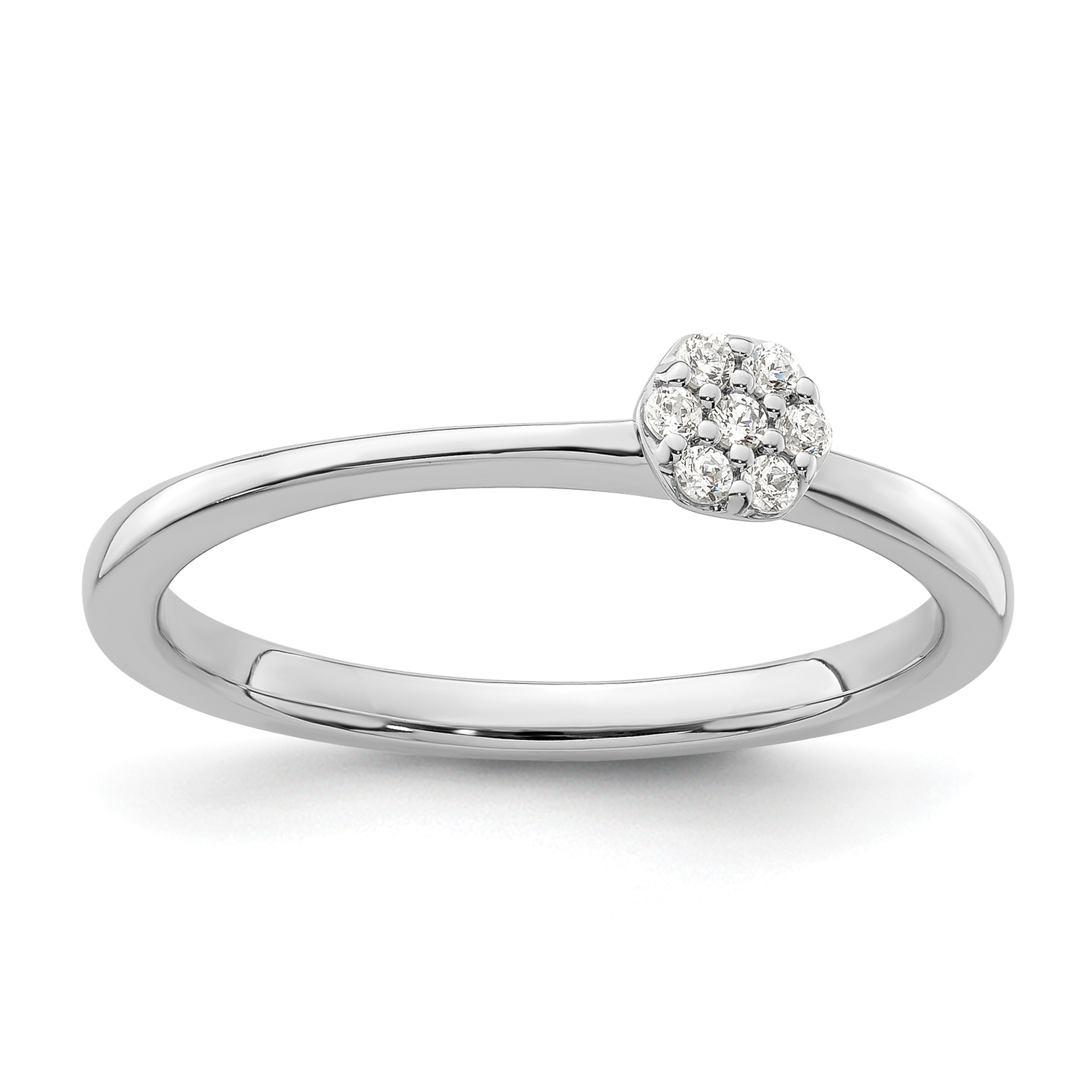Two Promises 14k White Gold 1/15 carat Lab Grown Diamond VS/SI+ G+ Complete Promise Band (RM9213B-007-WLG)