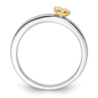 Two Promises 14K Two-tone 0.07 Carat Lab Grown Diamond VS SI+ G+ Complete Promise Band view 3
