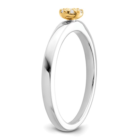 Two Promises 14k Two-tone 1/15 carat Lab Grown Diamond VS/SI+ G+ Complete Promise Band