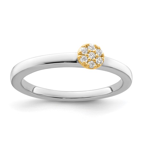 Two Promises 14K Two-tone 0.07 Carat Lab Grown Diamond VS SI+ G+ Complete Promise Band