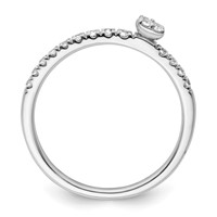 Two Promises 14K White Gold 0.25 Carat Lab Grown Diamond VS SI+ G+ Complete Promise Band view 3