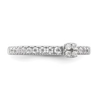 Two Promises 14K White Gold 0.25 Carat Lab Grown Diamond VS SI+ G+ Complete Promise Band view 5