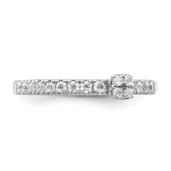 Two Promises 14k White Gold 1/4 carat Lab Grown Diamond VS/SI+ G+ Complete Promise Band