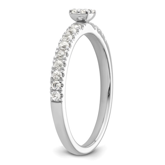 Two Promises 14k White Gold 1/4 carat Lab Grown Diamond VS/SI+ G+ Complete Promise Band