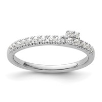 Two Promises 14K White Gold 0.25 Carat Lab Grown Diamond VS SI+ G+ Complete Promise Band view 1