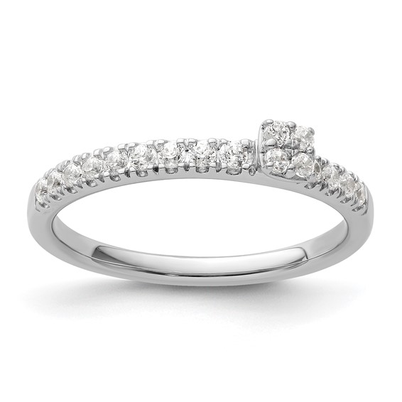 Two Promises 14k White Gold 1/4 carat Lab Grown Diamond VS/SI+ G+ Complete Promise Band