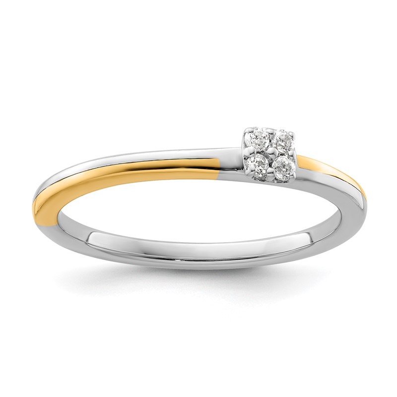 14K Two-Tone Lab Grown VS/SI+ G+ Dia Two Promises Complete Promise/Band Rin